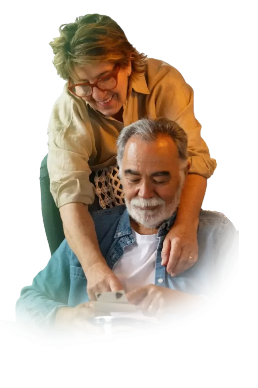 Foto decorativa de um casal de idosos